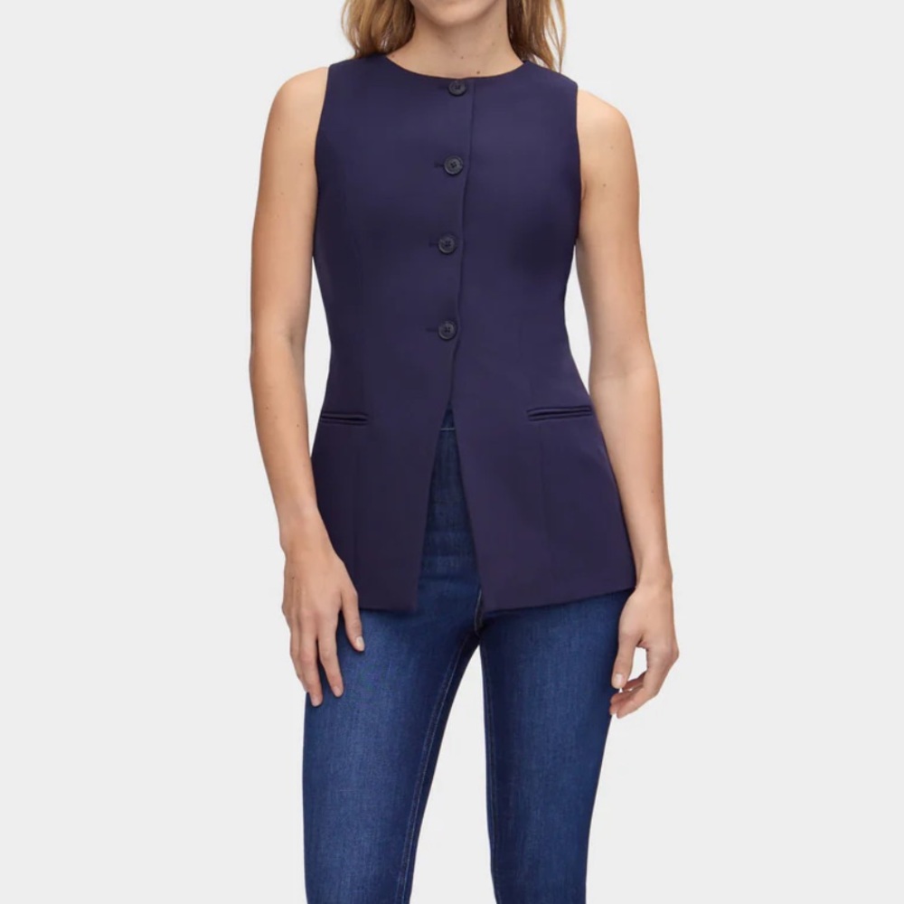 Aligne navy Button-Up Vest
